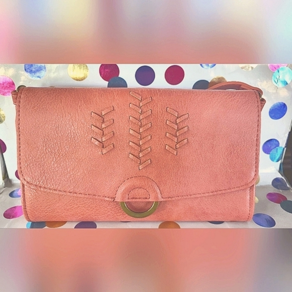 Clutch Wallet with Shoulder Strap with Free keychain